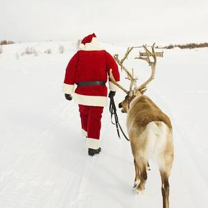 Kostum Natal pria tua, pakaian kostum Model natal beludru emas - Product Image 1