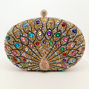Pochette ornée de cristaux avec perles en strass, sac à main scintillant pour soirée, pochette exquise pour femme - Product Image 2