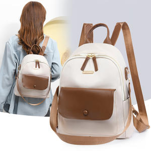 <span class=keywords><strong>Sac</strong></span> <span class=keywords><strong>à</strong></span> <span class=keywords><strong>dos</strong></span> décontracté <span class=keywords><strong>à</strong></span> double bandoulière pour femmes de style coréen <span class=keywords><strong>Sac</strong></span> <span class=keywords><strong>à</strong></span> <span class=keywords><strong>dos</strong></span> en <span class=keywords><strong>tissu</strong></span> Oxford imperméable <span class=keywords><strong>à</strong></span> haute apparence de couleur assortie - Product Image 1