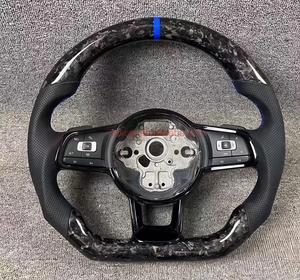 Volant en fibre de carbone <span class=keywords><strong>alcantara</strong></span> personnalisé amélioré DOSPolo <span class=keywords><strong>Golf</strong></span> R 6 <span class=keywords><strong>7</strong></span> 8 MK6 MK7 GTi Passat B7 B8 Jetta - Product Image 5