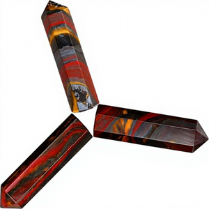 Œil de tigre naturel en fer, pointe unique, poli, en vrac, fournisseur en gros ALIZA AGATE EXPORTS, artisanat, bricolage - Product Image 3
