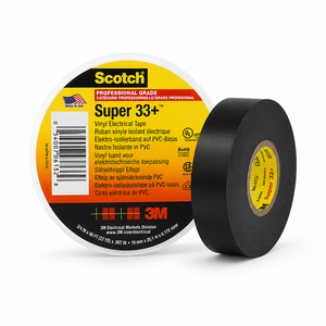 Ruban adhésif électrique en vinyle 3M Super 33+ <span class=keywords><strong>noir</strong></span> 7mil ignifuge pour l'isolation des fils et câbles - Product Image 3