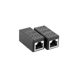 מתאם RJ45 מצמד מובנה מגן עבור מחבר מאריך כבלי אתרן Cat7/Cat6/Cat5e/cat5