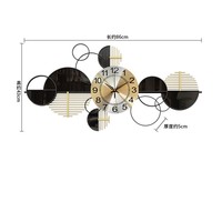 Horloge Murale Luxe Léger, Décoration de Maison Personnalité Créative en Fer Forgé pour Salon