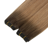 Extensions de cheveux tissées à la machine 100% naturelles, qualité professionnelle double trame, vente en gros