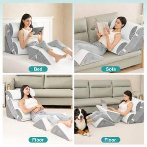 Almohada de elevación de piernas poscirugía, 6 piezas, espuma viscoelástica, alivio de hombros, sistema de cuña de cama y almohada corporal para después de la cirugía - Product Image 6