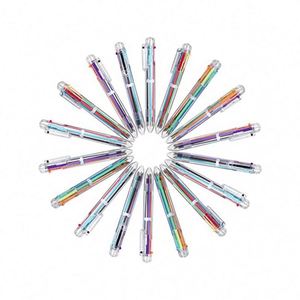 Custom 6 in 1 Multicolor Retractable Ballpoint Pen for Office School Students <b>Gift</b> Kids Party Favors - Product Image 3
