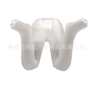 Oreiller de voyage gonflable en forme de U, transparent, en PVC écologique, taille adulte, pour les jeunes de 15 à 35 ans - Product Image 3
