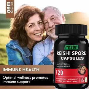 Cápsulas de Pó de Esporos de Ganoderma Lucidum Ausreson OEM, Suplemento de Extrato Herbal, Cápsulas de Extrato de Cogumelo <span class=keywords><strong>Reishi</strong></span> Seco - Product Image 3