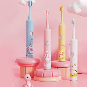 Nouvelle brosse à dents électrique sonique rechargeable pour adultes avec petit embout souple, étanche IPX7, motif dessin animé - Product Image 1