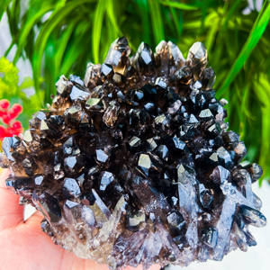 แผงคริสตัลอัญมณีหินบำบัดแบบสโมคกี้คลัสเตอร์สำหรับเป็นของขวัญและของตกแต่งมาใหม่ข้อเสนอพิเศษ - Product Image 3