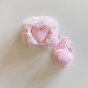 Fourrure de lapin <span class=keywords><strong>mignon</strong></span> dessin animé rose en peluche coeur aimant anti-chute accessoires pour écouteurs couverture pour <span class=keywords><strong>Airpods</strong></span> pro 1 2 3 étui pour écouteurs - Product Image 6