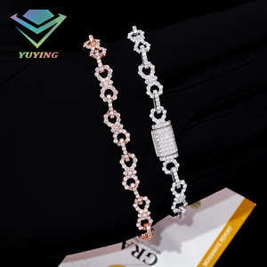 Pulsera de Cadena de Plata de Ley S925 Estilo Hip Hop con Moissanita VVS Color D y Certificado GRA, Joyería de Pulsera Infinita Iced Out - Product Image 4