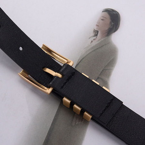 <span class=keywords><strong>Ceinture</strong></span> pour femmes en cuir PU de style coréen <span class=keywords><strong>chic</strong></span>, large de 2,4 cm, nouvelle collection 2023, vente en gros - Product Image 5