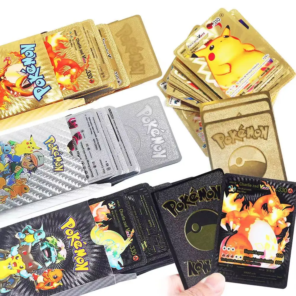 Juego de Cartas Coleccionables de Pokémon, Cartas de Anime Japonés, Juguete de Vmax, GX, Charizard, Pikachu, Regalo para Niños