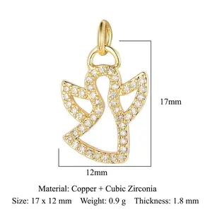 Custom Pendant Necklace Fashion Jewelry Necklaces Copper Zircon Cross Pendant Virgin Mary Handmade DIY Pendant