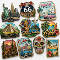 Aimant de réfrigérateur personnalisé créatif avec logo, impression couleur CMYK, cadeau publicitaire, réutilisable, étanche, souvenir en métal pour les voyages
