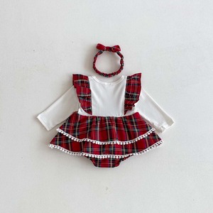 Niedriger MOQ Kundenspezifischer Hersteller Geometrischer Lässiger Winter Kleinkind Mädchen Strampler Kleid Langarm Schleife Knitterfrei - Product Image 4