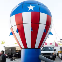 Ballon gonflable géant avec drapeau américain pour la publicité patriotique et la promotion Ballon gonflable personnalisé avec drapeau américain