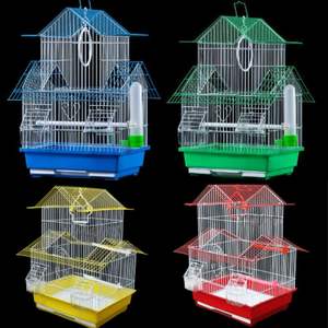 Gabbia per Pappagallini con Occhi Ricamati, Casetta per Uccelli con Tetto in Metallo, Design Ornamentale per Uso Domestico, Adatta a Tutte le Stagioni - Product Image 6