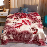 Couverture lestée en raschel de vison double couche épaisse pour lit double, chaude et moelleuse, idéale pour l'hiver