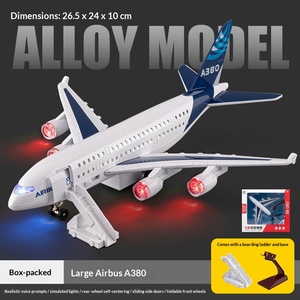 Nuevo y Popular Avión de Aviación Civil Grande de Aleación con Luz y Sonido, Modelo de Simulación con Retroceso, Juguete Decorativo Coleccionable para Niños - Product Image 6