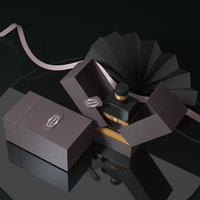 Boîte noire intelligente vide pour emballage de flacon de parfum magnétique, boîte cadeau avec EVA de luxe