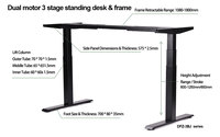 Table élévatrice automatique à double moteur Cadre métallique Réglable en hauteur Mécanisme de bureau électrique Station de travail de bureau
