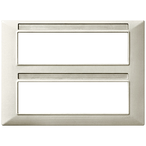 Mimar Wall <b>Switch</b> Plate 25.5 Cm X 29.5 Cm Matt Nickel Finish Double Gang - Product Image 1