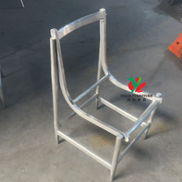 Chaise en corde de caoutchouc moderne avec structure en aluminium, style Bali Resort
