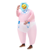 Flagnshow – costume gonflable rose pour bébé, vêtements d'extérieur mignons pour bébé