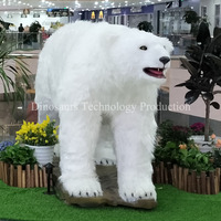 Modèles d'ours polaires animatroniques artisanaux pour décorations de centres commerciaux, expositions d'animaux arctiques robotisés d'intérieur à vendre