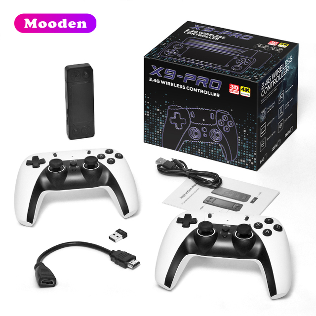 X9 Pro Retro 4K Game Stick 30000/40000 Retro 3D Games 64GB/128GB TV HD Video Game Console Classic Gaming Console for PSP PS1