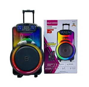 KOLAV-XH1502 portable 15 inch flame light rod sound system bluetooth speaker outdoor soundbar white noise machine