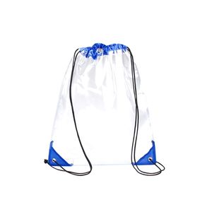 Natural Style Stadium Approved Clear Drawstring <b>Bag</b> Transparent PVC with Soft Polyester Lining <b>See</b>-<b>Through</b> Backpack - Product Image 6
