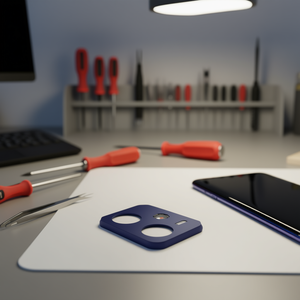 Lente de Cámara Trasera Intercambiable con Marco para Redmi Note 12 Pro 5G (22101316C-Azul Oscuro), Lentes Móviles de Vidrio Óptico - Product Image 3