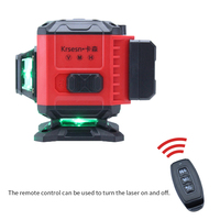 Niveau laser 3D bleu super industriel DIY à 12 points, auto-nivelant 360° horizontal et vertical, mini format de poche 12 cm, batterie Li-Ion