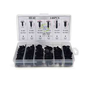 He42 146 pièces – Clips et rivets en nylon pour revêtement de toit, attaches automobiles pour réparation et remplacement de voitures - Product Image 1