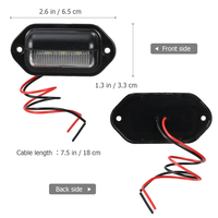 Lampes de plaque d'immatriculation LED 6LED 12V-24V pour camion/voiture/SUV/camionnette, 6000K, neuves, garantie 1 an, fabriquées en usine