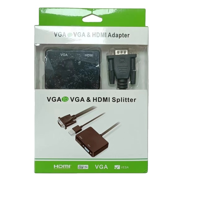 VGA to HDTV+VGA with Audio Power Interface Converter HD Cable