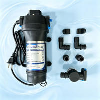 Pompa Air Bertekanan Otomatis Mambaflo FL-33 110V AC Self Priming 35PSI 3.3GPM untuk RV, Caravan, dan Kapal