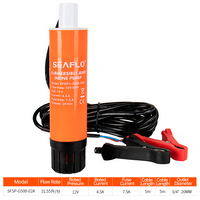Pompe submersible miniature SEAFLO 12V, pompe à eau micro portable, pompe de transfert de carburant diesel avec pinces de batterie
