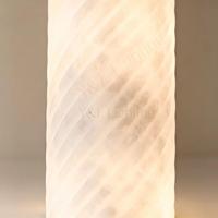 Applique murale en alabâtre naturel cannelé diagonal, lampe murale en fer cylindrique longue, éclairage haut/bas pour la décoration de villas, hôtels, escaliers et couloirs