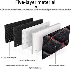 Alfombrillas de Cuero de Lujo Muchkey Antideslizantes para el Interior del Dodge <span class=keywords><strong>Durango</strong></span> 2016 2017 2018 2019 - Product Image 6