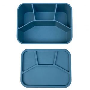 Lonchera Clásica Multiusos de Silicona con Compartimentos, Bandeja de Almacenamiento, Contenedor de Alimentos a Prueba de Fugas, Lonchera Bento Plegable - Product Image 2