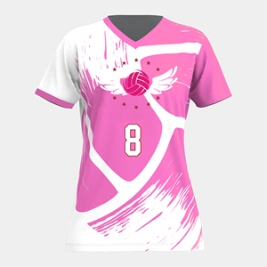 Maillot de volley-ball pour femmes de haute qualité nouvelle impression par sublimation 100% uniformes de volley-ball en polyester - Product Image 1