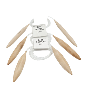 Aiguilles à tricoter circulaires en bois jumbo de 15 mm, en plastique, style simple, outil de tricot à la main - Product Image 4
