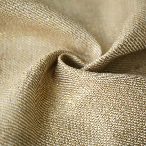 Baru modis tenun 205gsm 85% <span class=keywords><strong>Linen</strong></span> 15% kain benang metalik untuk Jaket setelan mantel gaun - Product Image 1