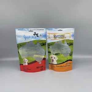 Hondenvoer Kleine Pouch Custom Hersluitbare Dog Treats Verpakking Zak Kat Behandelen Verpakking Pet Snack Zakken Hondenvoer Pakket Met zip