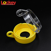 Verrouillage de sécurité à bouton-poussoir d'urgence transparent durable Lockey 22 mm avec clé, couvercle de protection (matériau PC)